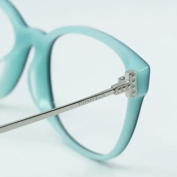 NEW TIFFANY & CO TF2177F 8055 BLACK ON TIFFANY BLUE EYEGLASSES - Picture 8 of 10